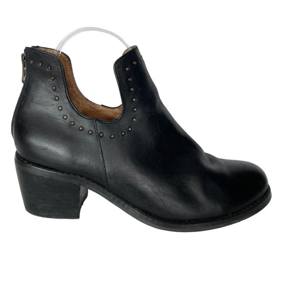 Miz Mooz Shoes - MIZ Mooz Nicole Ankle Booties Leather Studded Black 6.5
